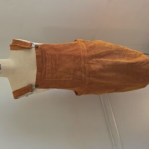 Madewell Rust A-Line Corduroy Overall Dress Size XL